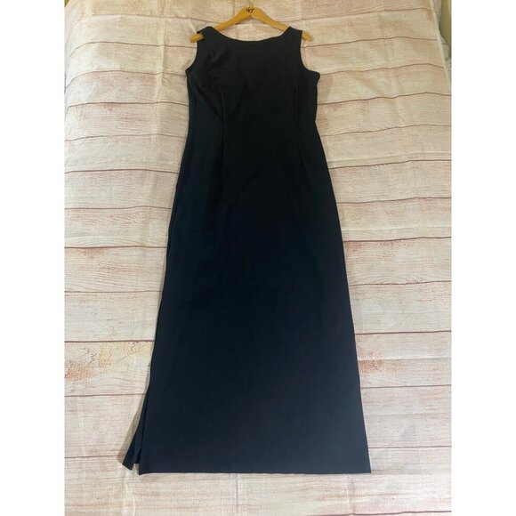 Boston Proper Women's Black Classic Sleeveless Maxi Dress - Large - Picture 12 of 12